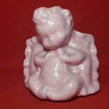 VTG Pink Baby Laying on Pillow Planter Vase picture