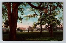 Topeka KS-Kansas, Melan Bridge, City Park, Antique Vintage Souvenir Postcard picture