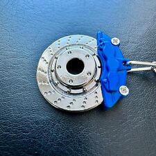 Fun Brake Rotor & Caliper Keychain - BLUE Caliper, Great Gift, Car Enthusiast picture