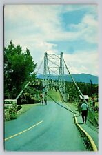 View At The Royal Gorge Near Canon City Colorado Postcard Suspension Bridge  picture