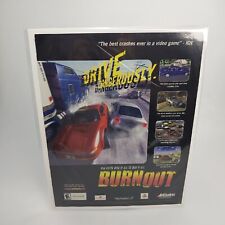 Video Game Single Page Print Ad Vintage - 2001 - Burnout PS2  picture