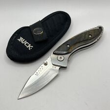 Buck 270 Alpha Dorado Knife w/ Sheath Wood Handle Knife Discontinued USA RARE picture