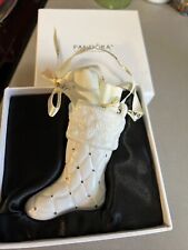 Christmas Stocking Pandora 2012 Ltd Edition porcelain Boot Ornament Charm  picture