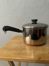 Vintage Revere Ware 3 Qt Quart Saucepan Pot With Lid Copper Bottom Patent picture