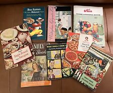 Lot of 8 Vintage Cookbooks Cook Booklets from 1930s, 1940s, 1950s picture