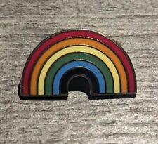 Small Rainbow Vintage Pinback Enamel Lapel Pin picture