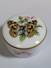  Vintage Royal Worcester Butterly Fine Bone China Trinket Box picture