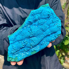 2.38LB Rare Gypsum on Blue Cyanotrichite with Malachite on Matrix from China picture