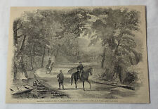 1862 magazine engraving~ BRIDGE THROUGH CHICKAHOMINY SWAMP Virginia picture