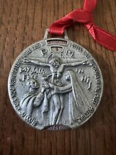 Antique Catholic Moveable World Mass Time Zone Clock Medallion Pendant Nun GI picture