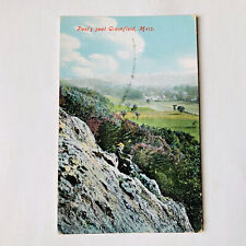 C. 1908 Greenfield Massachusetts Poets Seat Trail Vintage Postcard picture
