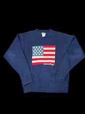Vintage Walt Disney World Mickey Mouse American Flag Sweater Large 22x27 picture