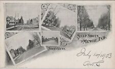 Street Views Central Printing Co Muncie Indiana Multiviews Pri.Mailing Postcard picture