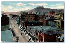 1912 Park Street Looking West Exterior Savings Bank Big Butte Montana Postcard picture