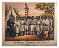 CIVIL WAR AFRICAN AMERICAN SOLDIERS RECRUITING ADVERTISEMENT POSTER 8X10 PHOTO picture