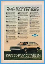 1980 Chevy Citation Chevrolet General Motors GM Compact Car 1979 Photo Ad picture