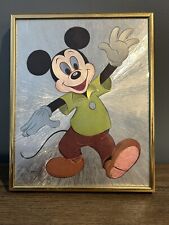 Vintage 1970’s Walt Disney Productions Foil Etched Mickey Mouse (Metal Frame) picture