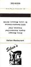 St. Louis Missouri Silvio's Italian Restaurant Vintage Matchbook Cover picture