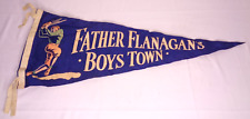 Father Flanagan's Boys Town Souvenir Felt Pennant Blue 28