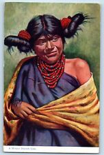 Oilette Postcard Indian Women A Moqui Indian Girl Tuck c1905 Unposted Antique picture