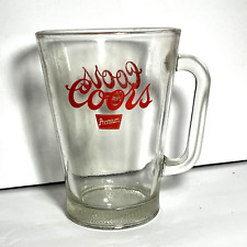 Vintage Coors Beer Pitcher 1970s Clear Heavy Glass Beverage Bar Pub picture