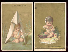 2 BOSTON TRADE CARDS, MELLIN'S FOOD, T. METCALF & CO at 39 TREMONT St.   TC1098 picture