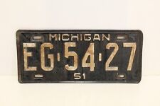 vintage 1951 michigan license plate picture