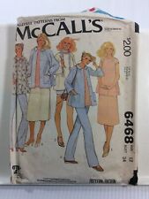1979 McCalls 6468 VTG Sewing Pattern Maternity Shirt Jacket Top Skirt Size 12 picture