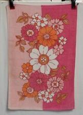Vintage Fieldcrest Pink/Orange Hand Towel 70s * 17x25 picture