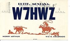 QSL  1940  Butte Montana   radio card picture