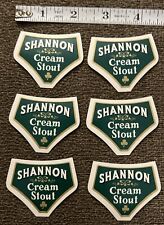 VINTAGE SHANNON CREAM STOUT BEER BOTTLE NECK LABEL LOT OF 6, BALTIMORE, MARYLAND picture