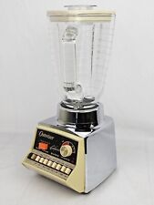 Vintage Osterizer Galaxie Dual Range 16 Countertop Blender Chrome Beige Made USA picture