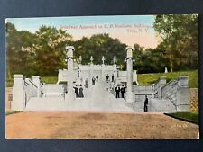 Postcard Troy NY - Broadway Approach Rensselaer Polytechnic Buildings Stairway picture