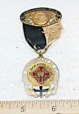Antique 1923 Knights Templar Grand Commadery of Florida Medal picture