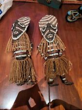 African Tribal Makishi Folk Art Spirit Doll Masked Mukanda Dancer Kenya Lot picture