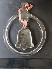 Vintage MJ Designs Hanging Ornament Heavy Glass Ring Encircling Bell picture