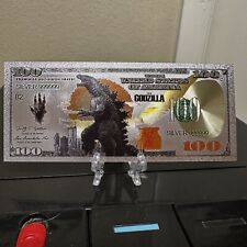 Silver Foil Plated Godzilla Banknote Collectible picture
