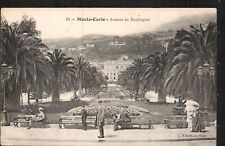 Antique Old Postcard Monte Carlo Boulingrin Avenue View 1906 picture