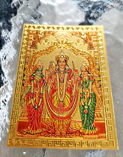 Murugan Kartikeya Card Metal Picture Plated Sacred Hindu God War Brave India 3