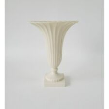 Lenox Fluted Pedestal Vase, Vintage Lenox White 8.75