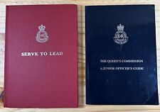 BRITISH  MILITARY ARMY OFFICER CADETS BOOK SERVE TO LEAD.+QUEEN COMM JUN OFF GUD picture