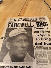 Headline...Bing Crosby Dies picture