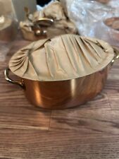 MAUVIEL 1830 COPPER OVAL PAN 9.5in Long 4in High New With Defects picture