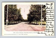 Denver CO-Colorado, Entrance to City Park, c1907 Vintage Postcard picture