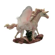 Vintage 1990s Y2K Polystone Unicorn With Wings Figurine picture