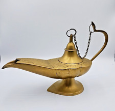 Vintage Brass ALADDIN'S Lamp OIL MCM Mid Century Modern Moroccon Boho Read picture