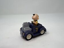 Vintage 1970s Charlie Brown Peanuts Racer Push Down Car Spring Loaded picture