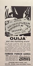 Ouija Oracle Board Salem MA Druid Cowl Parker Brothers Vintage Print Ad 1967 picture