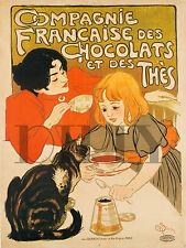 ALU DECO POSTER PLATE STEINLEN COMPANY FRANCAISE DES CHOCOLATS ET THEES 1895 picture