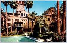 Vtg Riverside California CA Mission Inn Gardens Hotel Swimming Pool Postcard picture